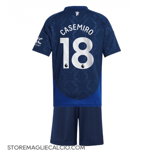 Manchester United Casemiro #18 Maglia Gara Trasferta Repliche 2024-25 Bambino Maniche Corte Manchester United Casemiro #18 Maglia Gara Trasferta Repliche 2024-25 Bambino Maniche Corte